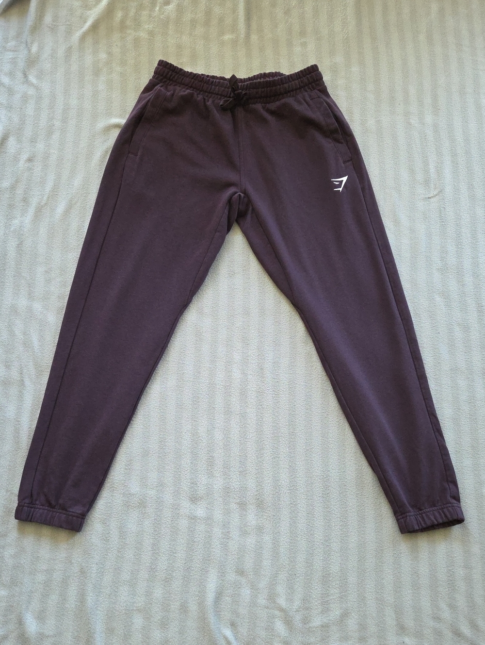 Gymshark Plum Joggers with White Logo